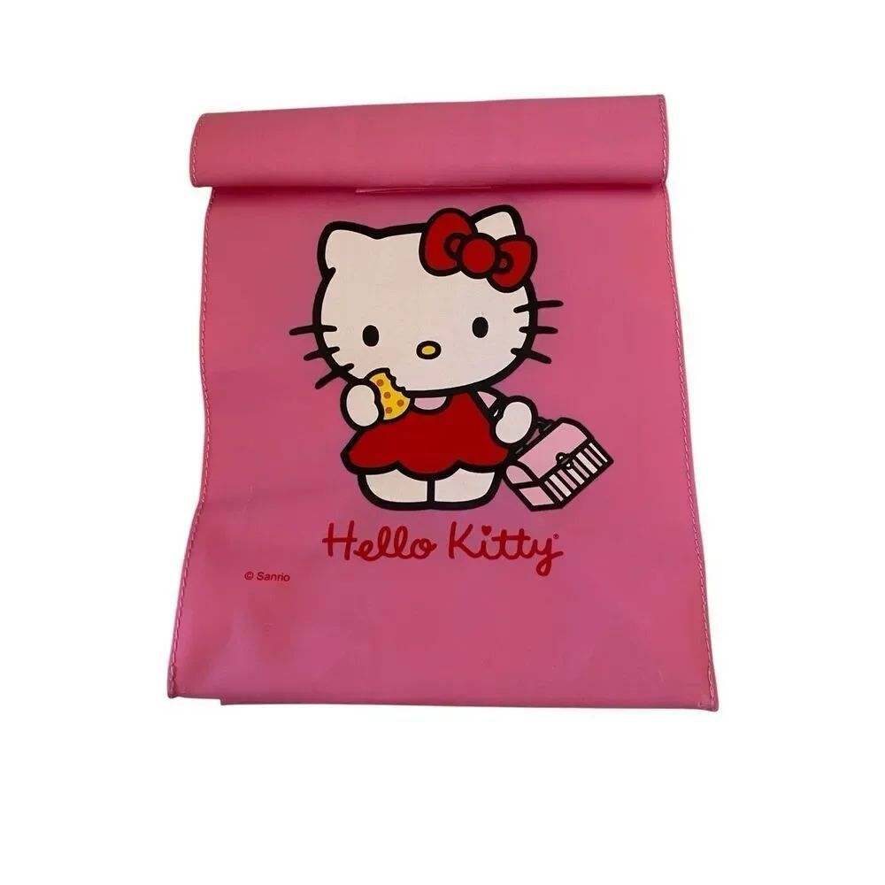 Nwot Sanrio Hello Kitty Lunch Bag Travel School Girls Kawaii Cute Pink Cartoon